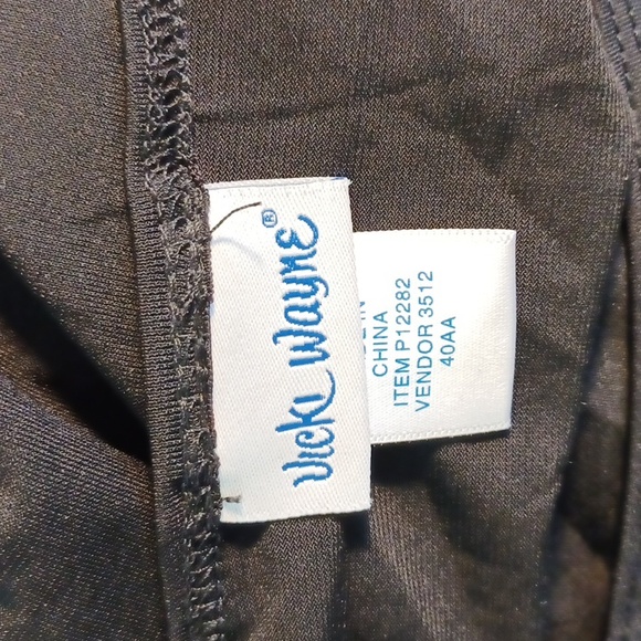 NEW! 20W Vicki Wayne BLACK Dress 5595 - Picture 5 of 6